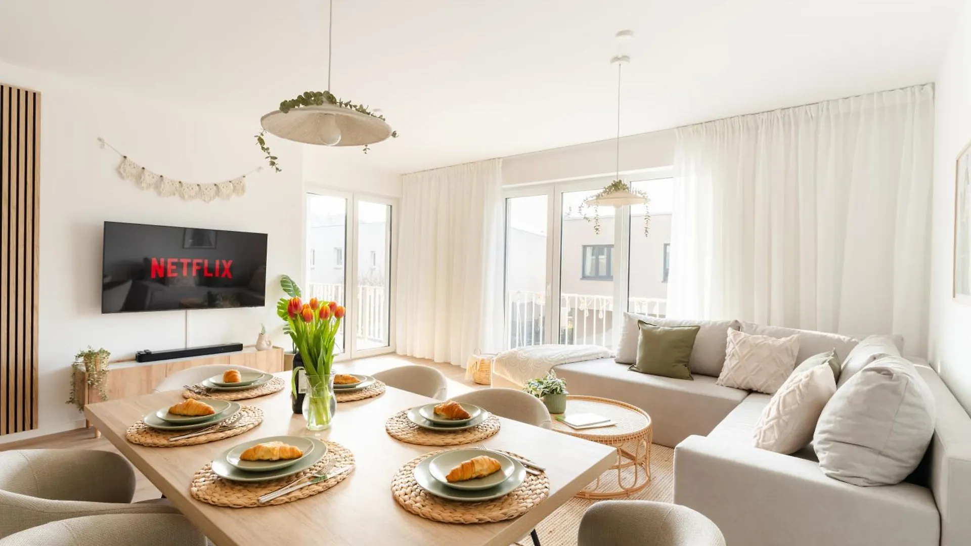 Premium-Apartment Mit Balkon - Perfekt Fuer Familien, Gruppen Und Geschaeftsreisende - Zaya Stays Leipzig Apartment